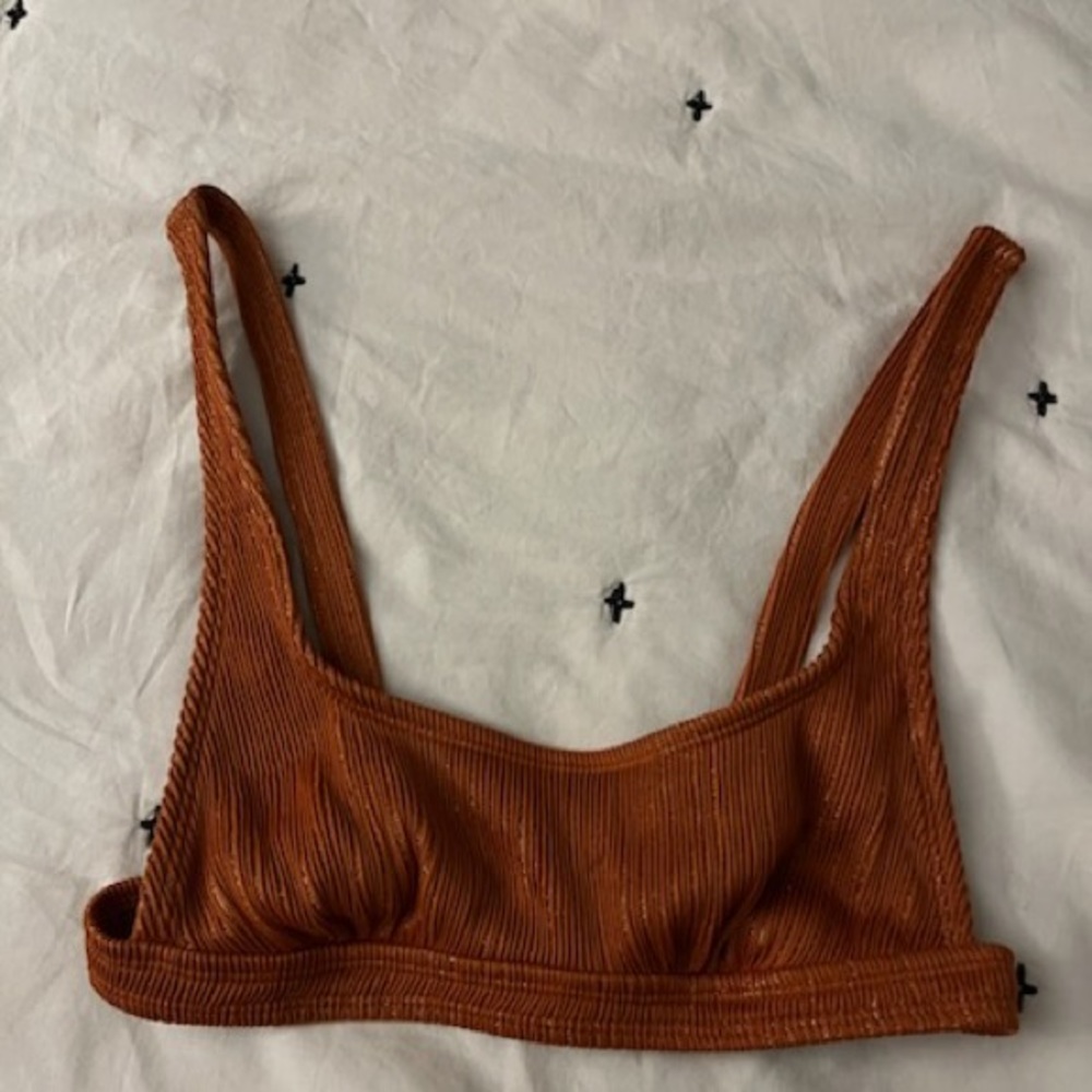 Sparkly Rose Swim Top size XS